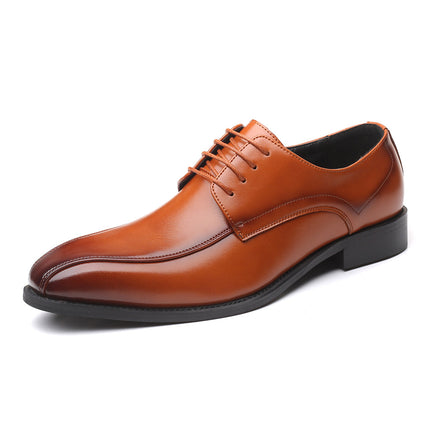 Men's Pointed British Men's Dress Shoes Business Leather Shoes 47 48 Large Size Lace-up Men's Shoes Cross-border Foreign Trade Shoes