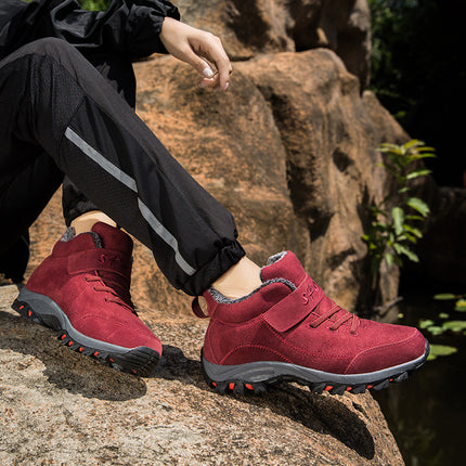 Old People's Shoes Men's Non-slip Couple Comfortable Mom's Sports Shoes Autumn and Winter Outdoor Velvet-lined Warm Middle-aged and Elderly Step-by-step Cotton Shoes