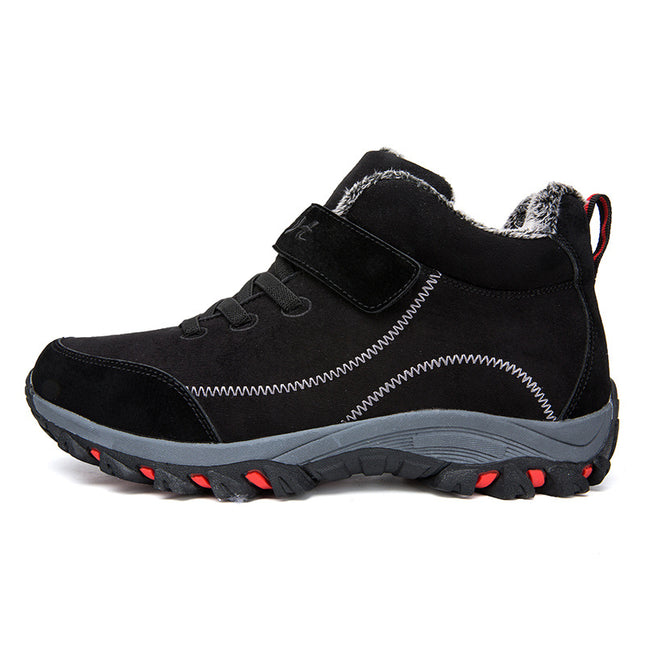 Old People's Shoes Men's Non-slip Couple Comfortable Mom's Sports Shoes Autumn and Winter Outdoor Velvet-lined Warm Middle-aged and Elderly Step-by-step Cotton Shoes