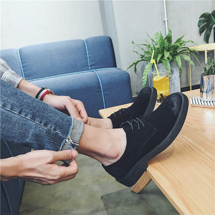 BUFFNY2020 Autumn New British Style Chelsea Boots Low Top Casual Business Leather Workwear Shoes for Men