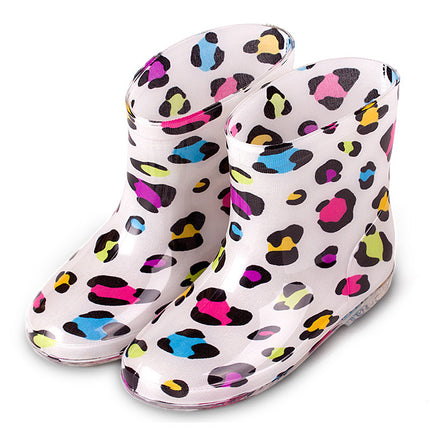 Children's Rain Boots Rainbow Girls Export Export Japanese Cute Student Water Boots Boys Baby Rain Boots Water Shoes Source Cross-Border