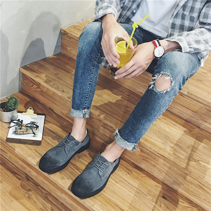 BUFFNY2020 Autumn New British Style Chelsea Boots Low Top Casual Business Leather Workwear Shoes for Men