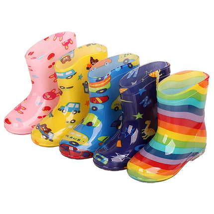 Children's Rain Boots Rainbow Girls Export Export Japanese Cute Student Water Boots Boys Baby Rain Boots Water Shoes Source Cross-Border