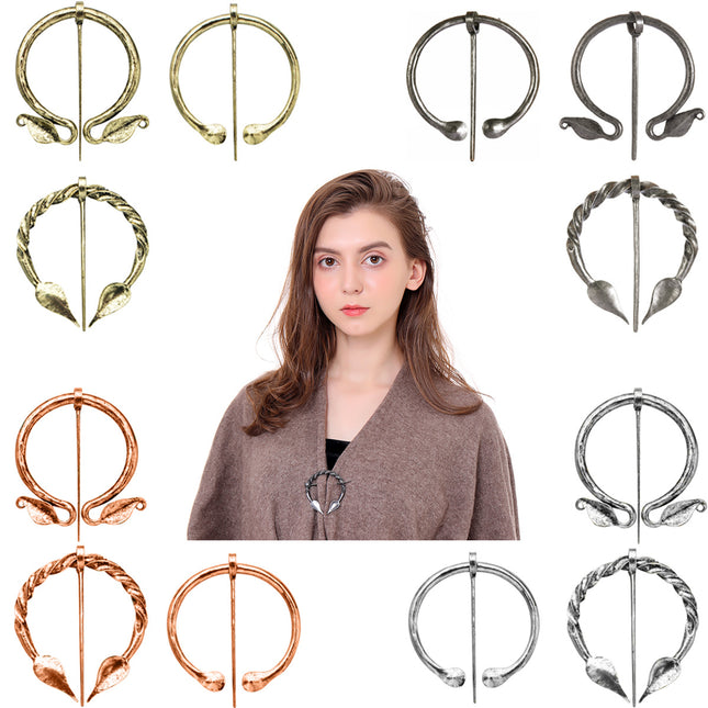 Amazon wish cross-border European and American retro Viking brooch creative Viking jewelry Viking metal buckle pin