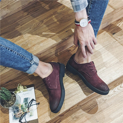 BUFFNY2020 Autumn New British Style Chelsea Boots Low Top Casual Business Leather Workwear Shoes for Men