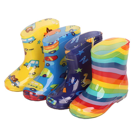 Children's Rain Boots Rainbow Girls Export Export Japanese Cute Student Water Boots Boys Baby Rain Boots Water Shoes Source Cross-Border