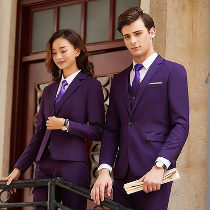 1 deduction/male and female business suit suit bank civil servant interview professional formal suit 4S shop overalls