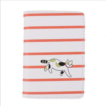 Small Fresh Passport Bag Pu Pickup Bag Document Bag Portable Travel Ticket Holder Cute Short Card Holder