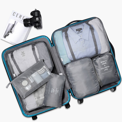 Travel storage bag suit seven-piece clothing classification storage bag luggage storage bag 7 pieces suit