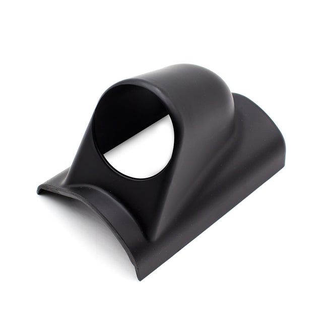 Car modification 52mm instrument rack black single hole left frame instrument cover ABS instrument bracket carbon pattern instrument rack
