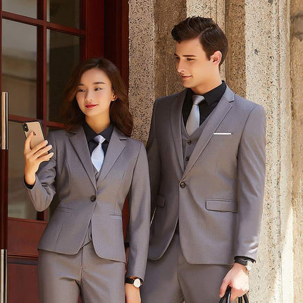 1 deduction/male and female business suit suit bank civil servant interview professional formal suit 4S shop overalls