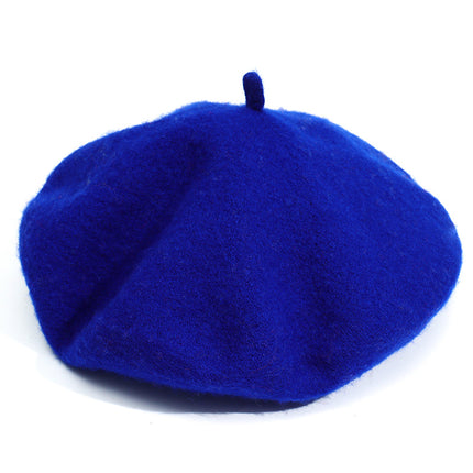 Monochrome Beret Women's Autumn and Winter Korean Style Japanese Style Literary Wool Candy Color Painter's Hat Fashionable Warm Hat Wholesale