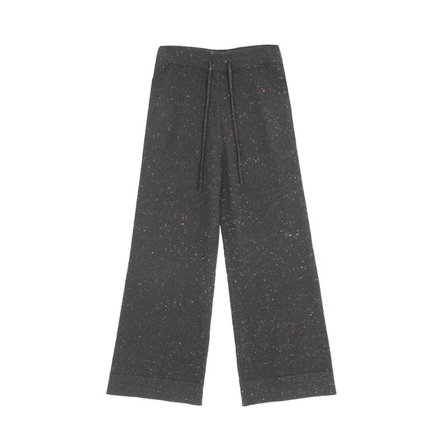 New stretch leggings wool straight pants warm wool knitted loose colored sports pants wholesale L9102