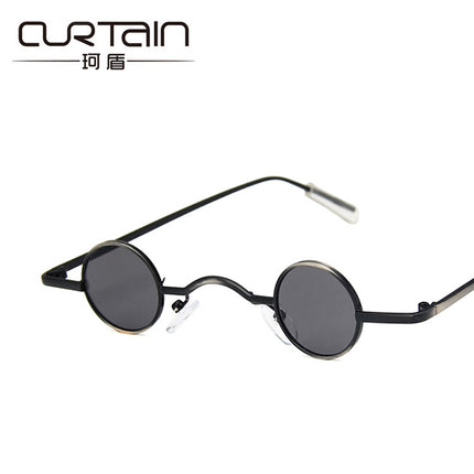 Small Round Frame Metal Sunglasses European and American Retro Sunglasses Internet Celebrity 2019 New Disco Hip-Hop 9027 Sunglasses