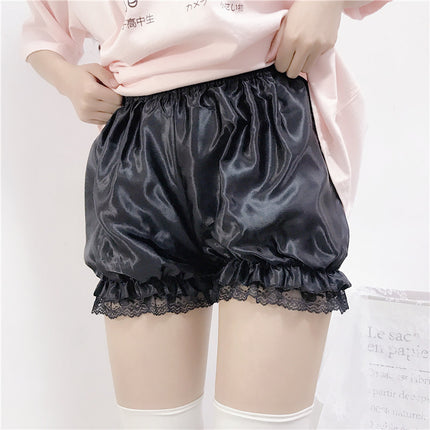 Foreign Trade Spring and Summer Lace Lolita Pumpkin Lantern Shorts Slimming Anti-running Light Bottoming Safety Pants for Women