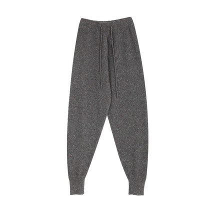 New stretch leggings wool straight pants warm wool knitted loose colored sports pants wholesale L9102