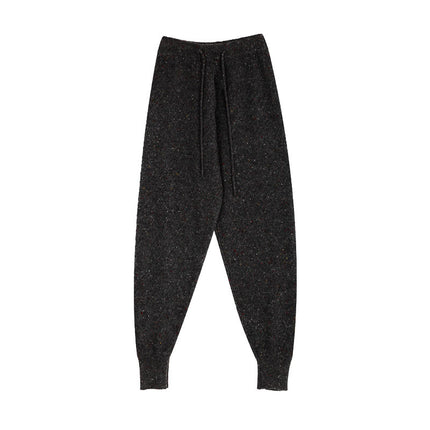 New stretch leggings wool straight pants warm wool knitted loose colored sports pants wholesale L9102