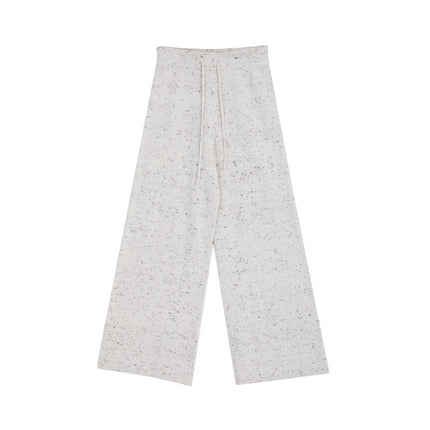 New stretch leggings wool straight pants warm wool knitted loose colored sports pants wholesale L9102