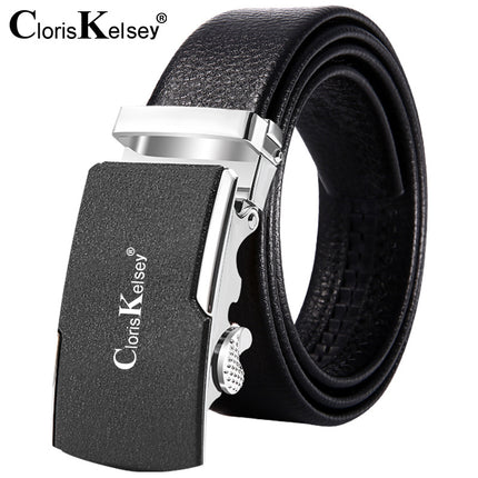 Belt Genuine Leather Men's Belt First Layer Cowhide Belt Frosted Buckle Event Gift Box Popular Belt Supports Dropshipping