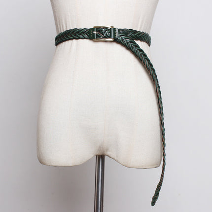 Belt women's leather vintage belt cowhide thin fashion casual simple all-match jeans with South Korea matching skirt