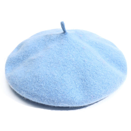 Monochrome Beret Women's Autumn and Winter Korean Style Japanese Style Literary Wool Candy Color Painter's Hat Fashionable Warm Hat Wholesale