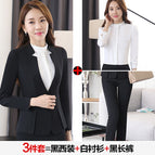 Black suit + white shirt + trousers / S