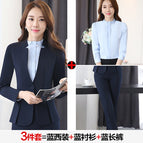 Blue suit + Blue shirt + trousers / S