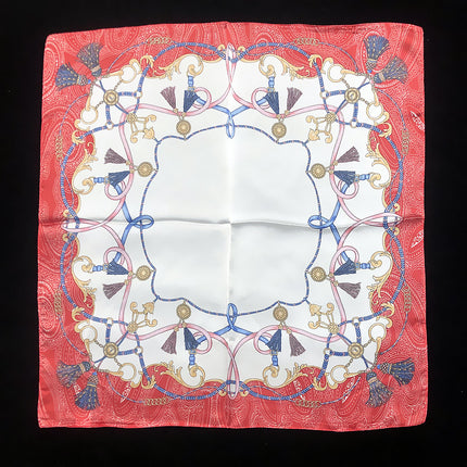 New ins53cm New Silk Satin Rope Ribbon Tassel Women Imitation Silk Small Square Scarf Scarf Wholesale