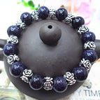 S502 blue sand stone flower 10mm