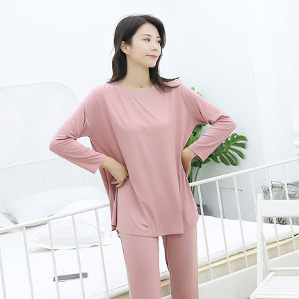 Modal Pajamas for Women, Spring and Autumn, Loose Long Pants, Long Sleeves, Modal Loungewear Set, Can Be Worn Outside, Loose and Stretchy