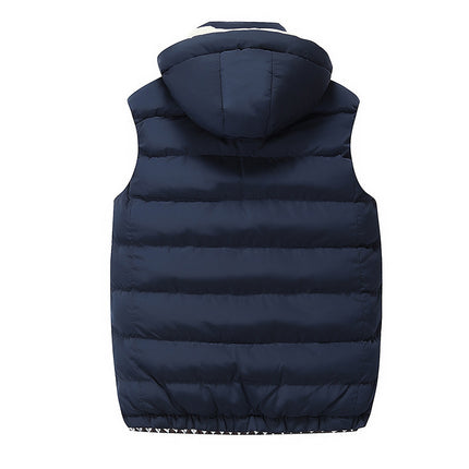 Autumn and Winter New Men's Casual Fashion Korean Style Vest Young Students Handsome Removable Hat Men's Waistcoat Trendy