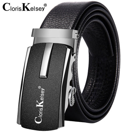 Belt Genuine Leather Men's Belt First Layer Cowhide Belt Frosted Buckle Event Gift Box Popular Belt Supports Dropshipping