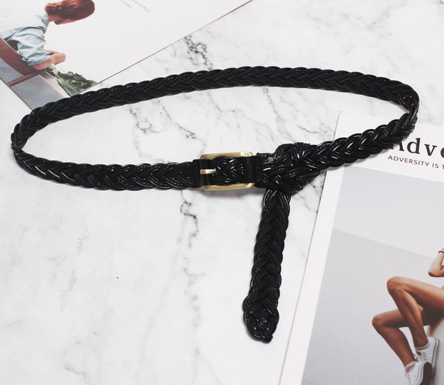 Belt women's leather vintage belt cowhide thin fashion casual simple all-match jeans with South Korea matching skirt