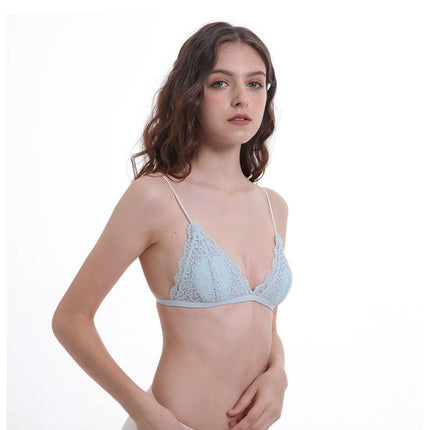 AliExpress European and American new sexy French lace wireless bra thin anti-bump underwear for women bralette