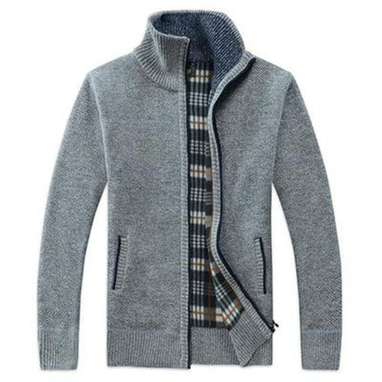 Cross-border wholesale knitted cardigan men's thin autumn Korean style trendy slim sweater coat men's sweater outer wear