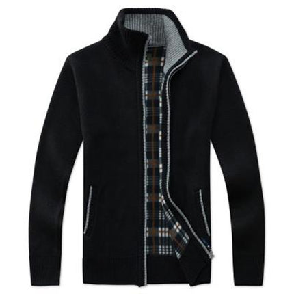 Cross-border wholesale knitted cardigan men's thin autumn Korean style trendy slim sweater coat men's sweater outer wear