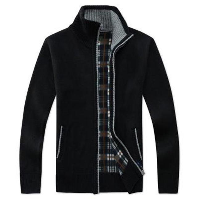 Cross-border wholesale knitted cardigan men's thin autumn Korean style trendy slim sweater coat men's sweater outer wear