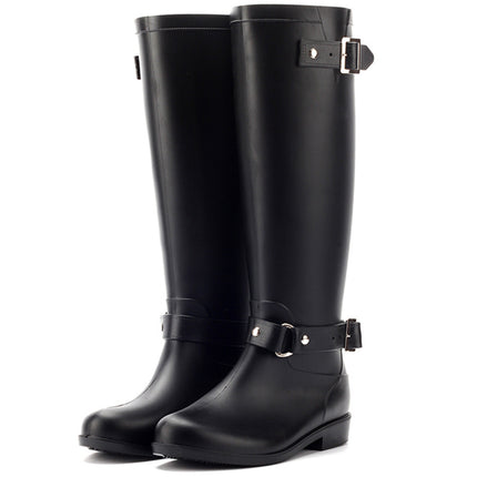 New fashion rain boots women waterproof high rain boots non-slip long water shoes zipper Korean version adult water boots wholesale