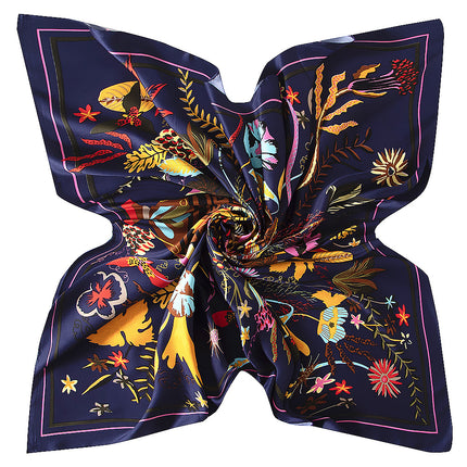 130cm European and American autumn and winter New Color Sketch plant flower pot women scarf shawl square towel sunscreen towel