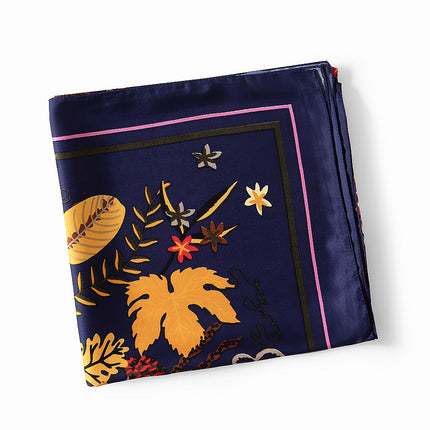 130cm European and American autumn and winter New Color Sketch plant flower pot women scarf shawl square towel sunscreen towel