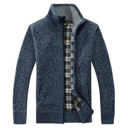 Cross-border wholesale knitted cardigan men's thin autumn Korean style trendy slim sweater coat men's sweater outer wear