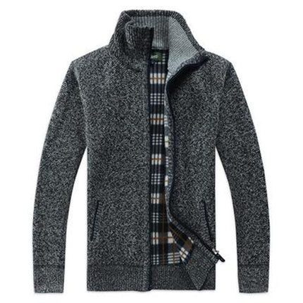 Cross-border wholesale knitted cardigan men's thin autumn Korean style trendy slim sweater coat men's sweater outer wear