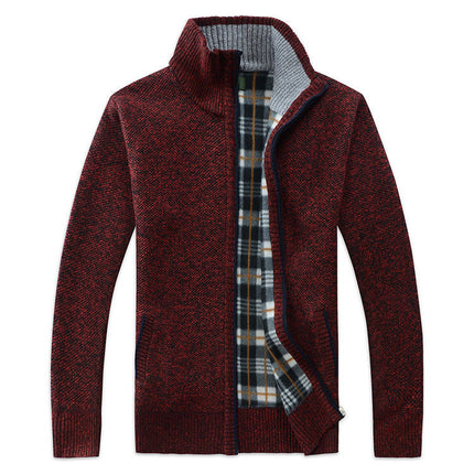 Cross-border wholesale knitted cardigan men's thin autumn Korean style trendy slim sweater coat men's sweater outer wear