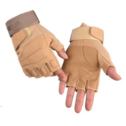 Outdoor Mountaineering Tactical Half-Finger Gloves Seal Camping Black Hawk Army Fans Fall/Winter Fitness Ride Fighting Training Don't Move