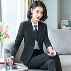 Navy Blue Suit Short Skirt Vest White Shirt / S