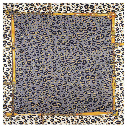 European and American classic autumn and winter New 130cm chain leopard print women's scarf scarf shawl large square scarf sunscreen towel