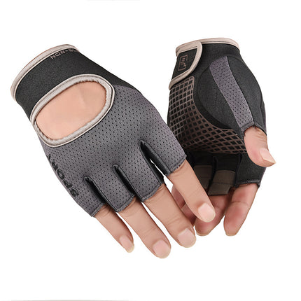 Fitness gloves wholesale men's and women's sports half finger non-slip breathable dumbbell training yoga equipment weightlifting gloves J5