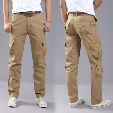 Foreign trade original single multi-pocket straight casual pants men's outdoor sports overalls pants loose large size military pants wholesale