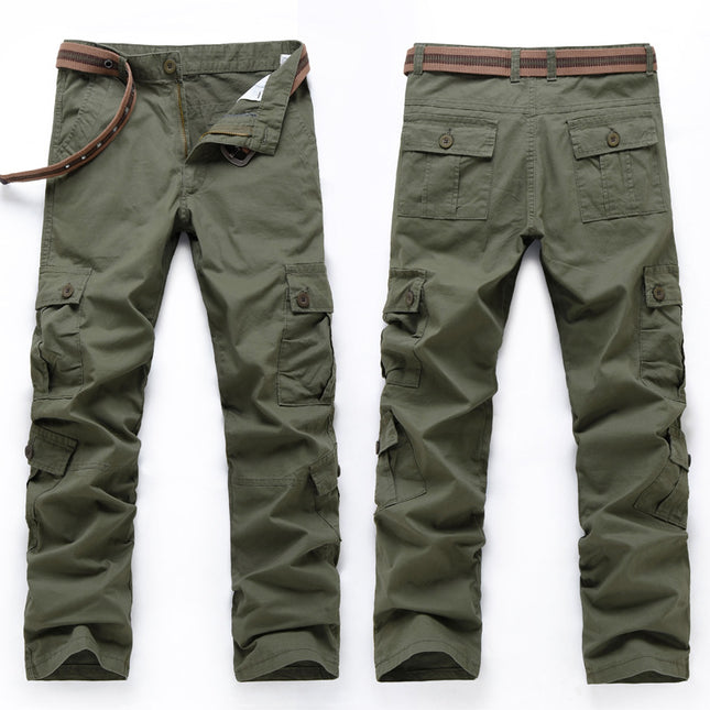 Foreign trade original single multi-pocket straight casual pants men's outdoor sports overalls pants loose large size military pants wholesale