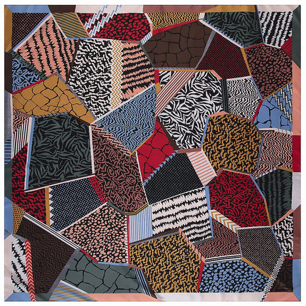 130cm Autumn and Winter New Geometric Diamond Square Striped Women's Scarf Hijab Shawl Large Square Sunscreen Towel